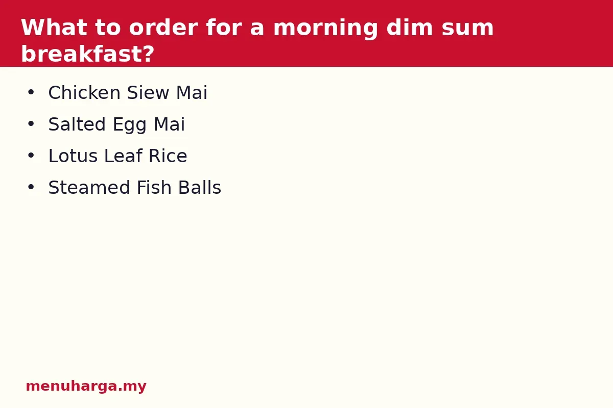 What to order for a morning dim sum breakfast?