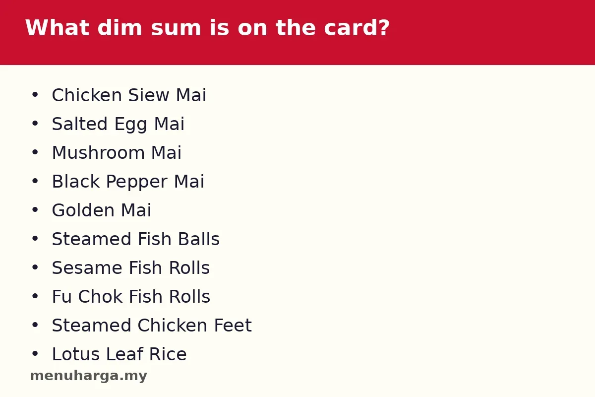 What dim sum is on the Mohd Chan menu card?