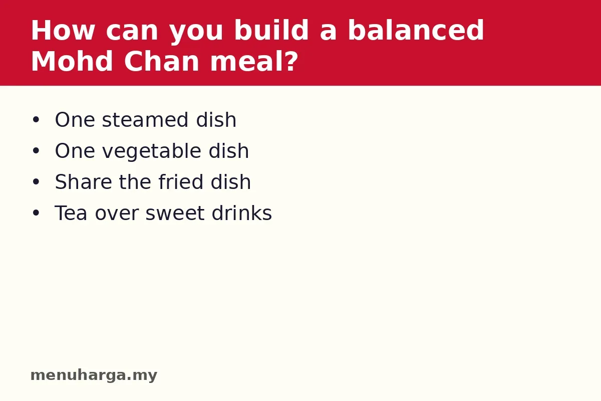 How can you build a balanced Mohd Chan meal?
