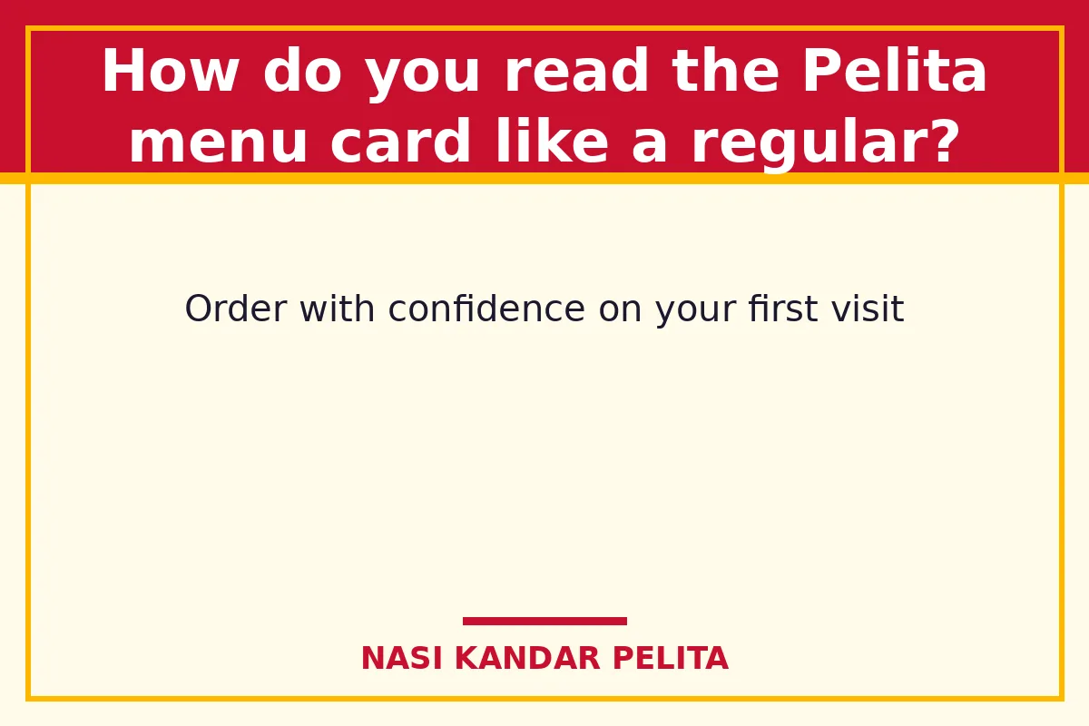 How do you read the Pelita menu card like a regular?