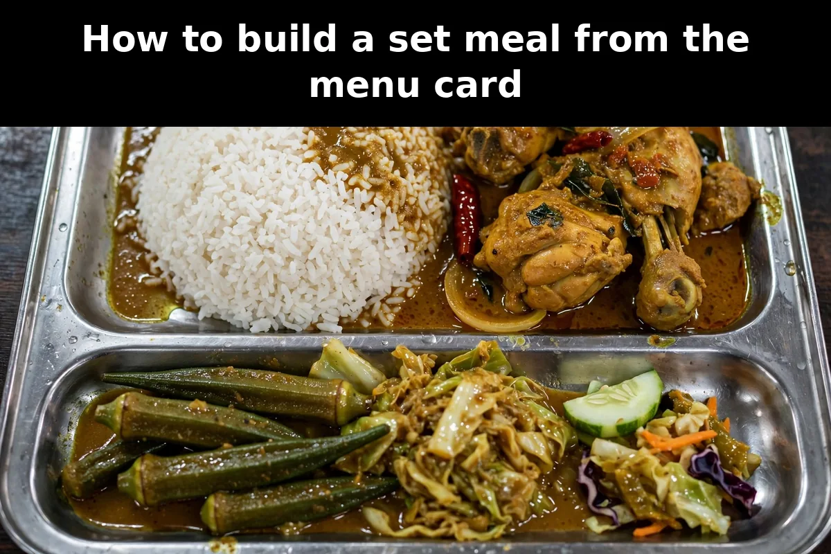 How to build a set meal from the menu card
