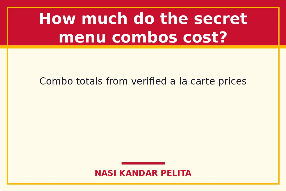 How much do the secret menu combos cost?