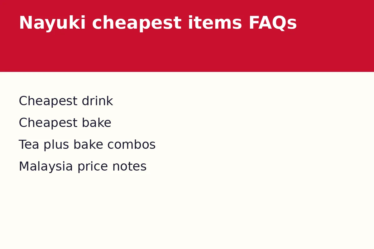Nayuki cheapest items FAQs