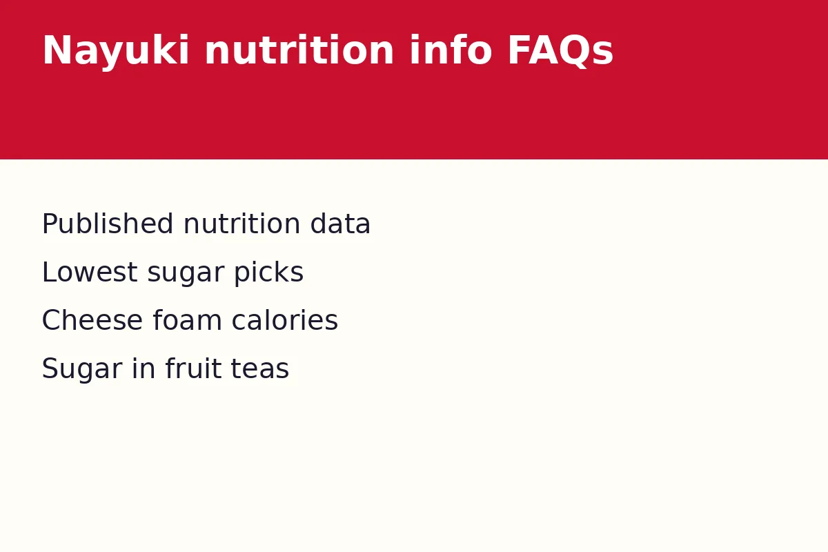 Nayuki nutrition info FAQs