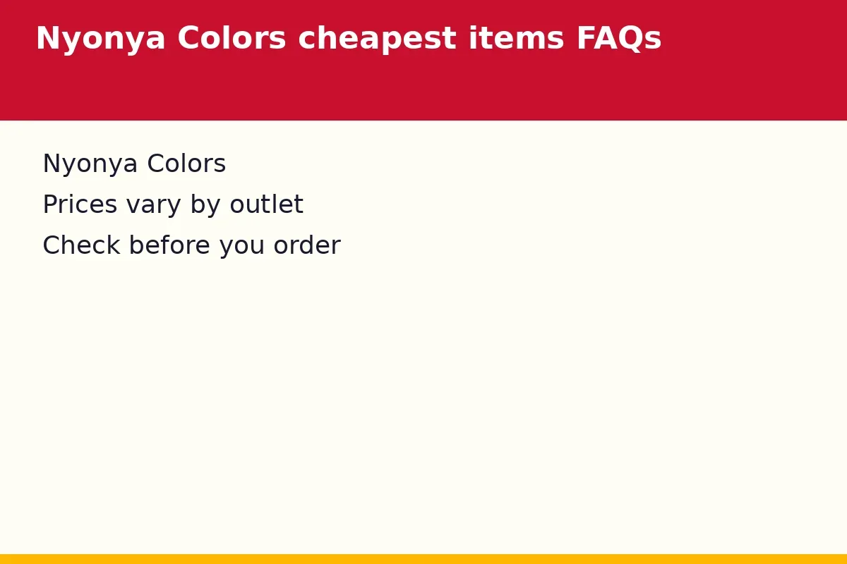 Nyonya Colors cheapest items FAQs