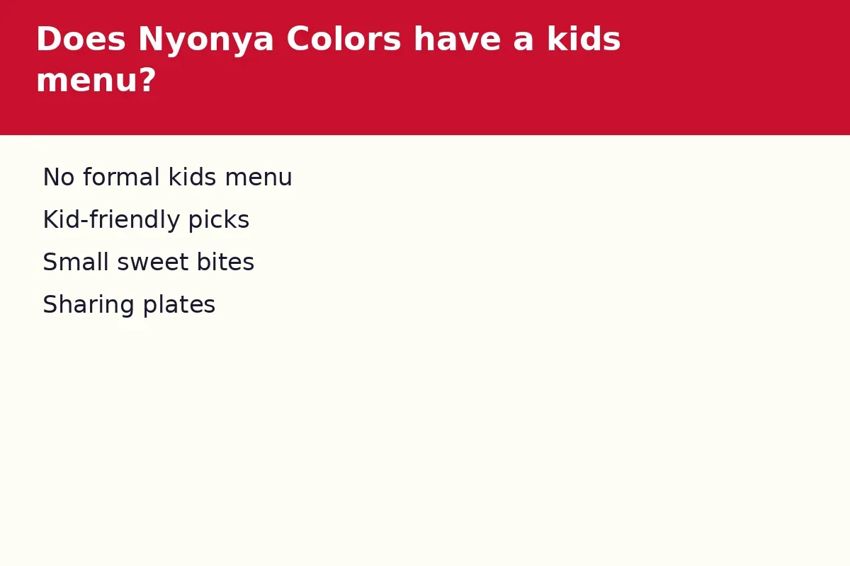 Does Nyonya Colors have a kids menu?