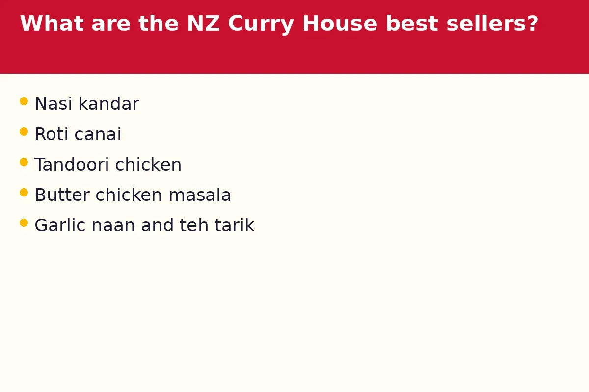 What are the NZ Curry House best sellers?