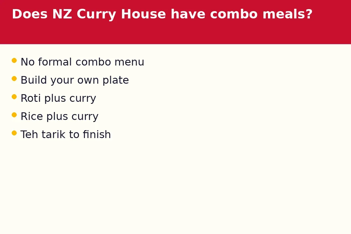 Does NZ Curry House have combo meals?