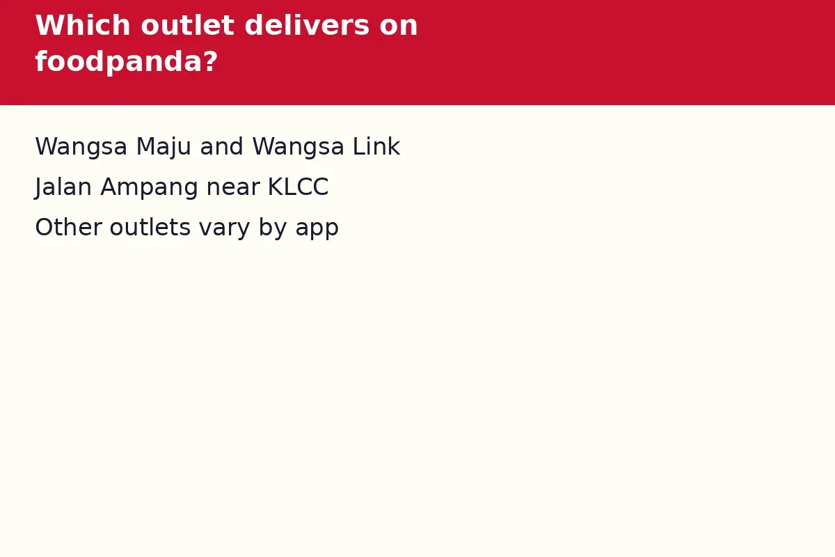 Which outlet delivers on foodpanda?
