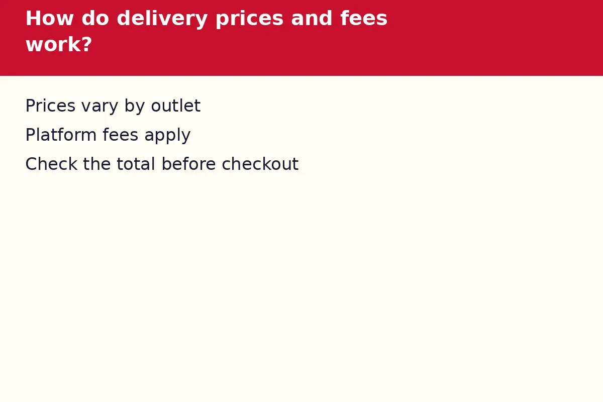 How do delivery prices and fees work?