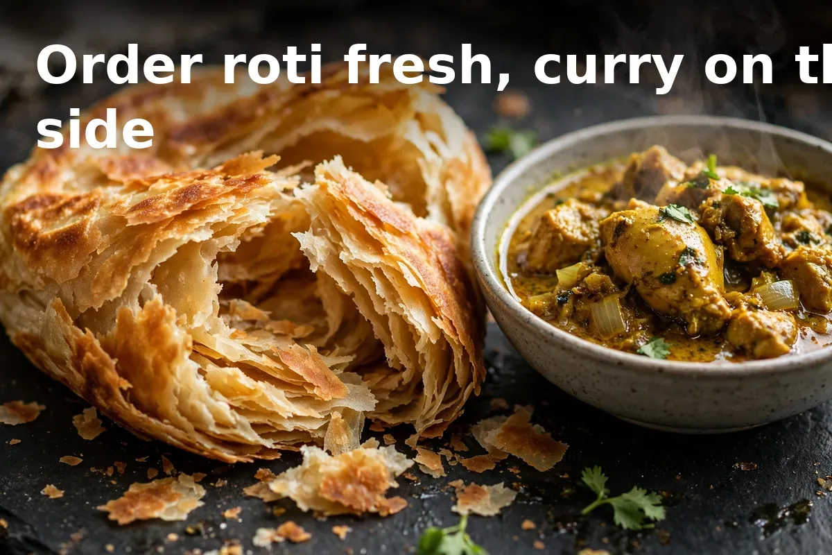 Order roti fresh, curry on the side