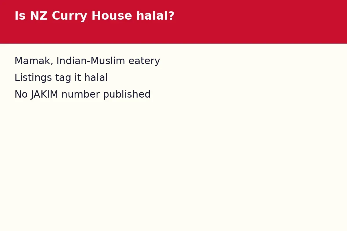 What is the NZ Curry House halal status?
