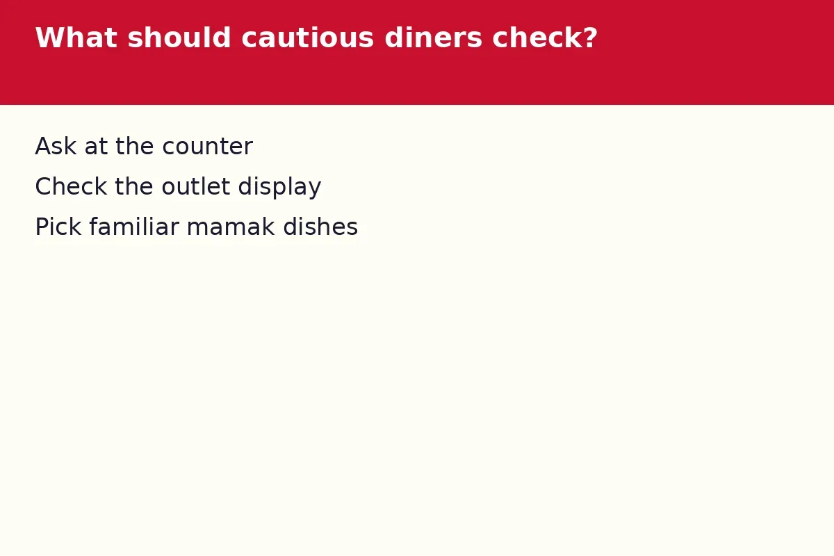 What should cautious diners check before ordering?