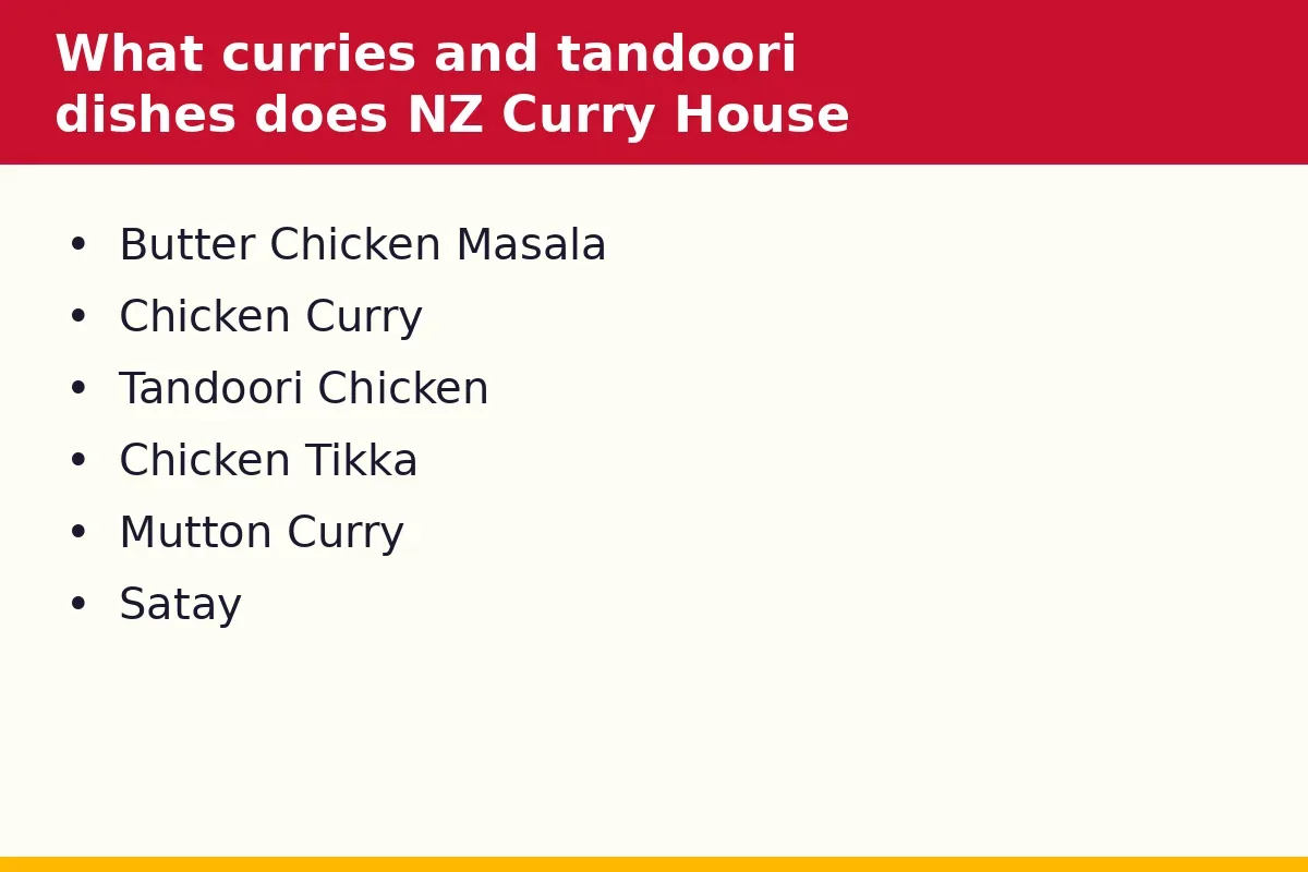 What curries and tandoori dishes does NZ Curry House serve?