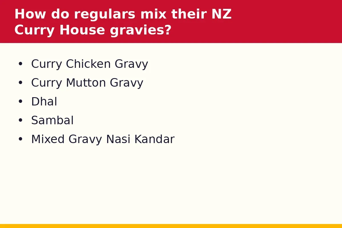 How do regulars mix their NZ Curry House gravies?