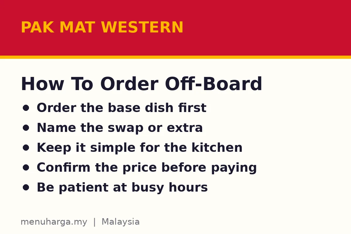 How do you order from the Pak Mat Western secret menu?