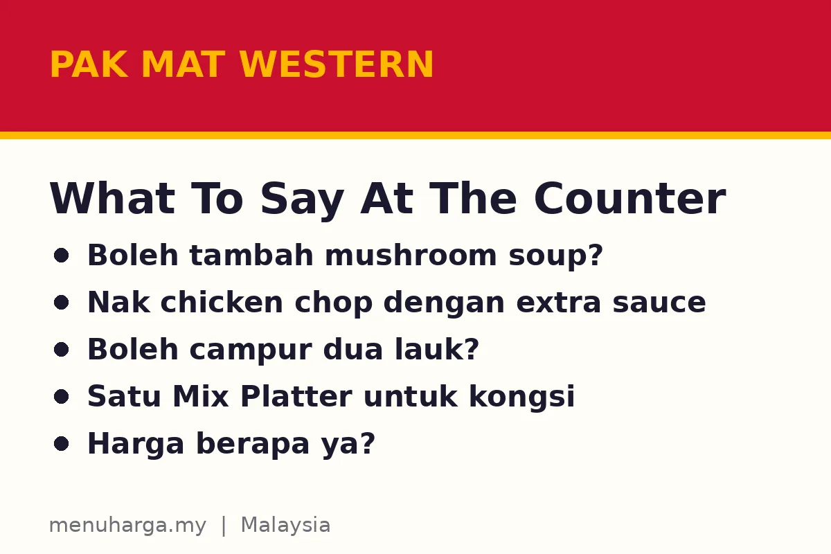 What to say at the counter
