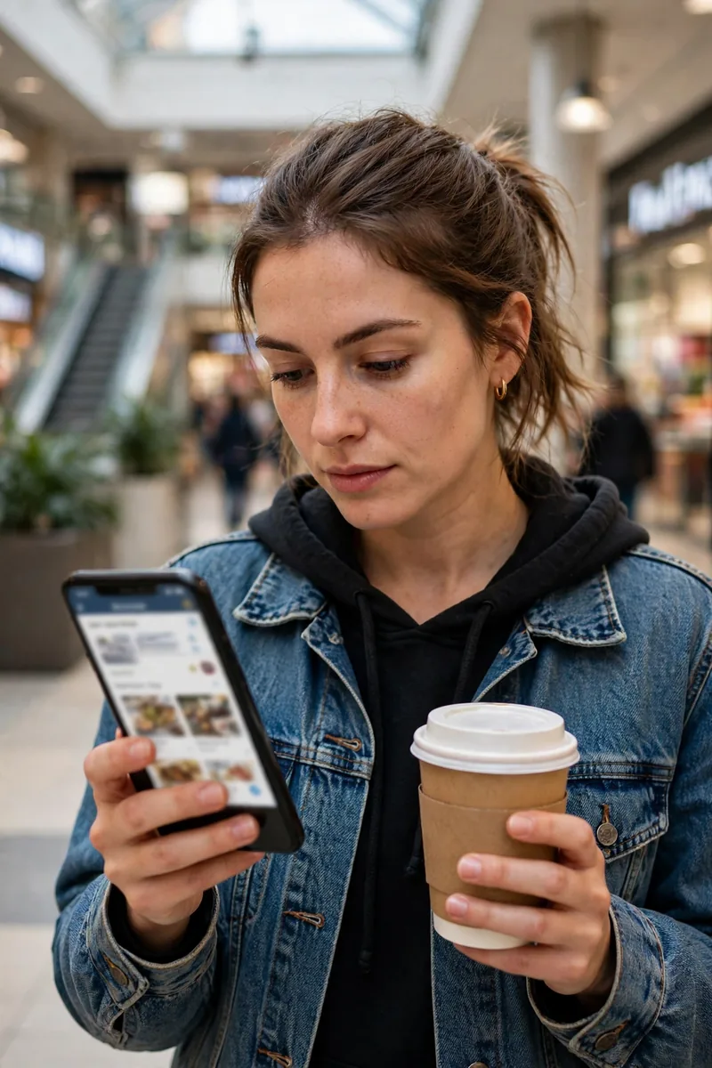 How do you check delivery apps and order in store instead?