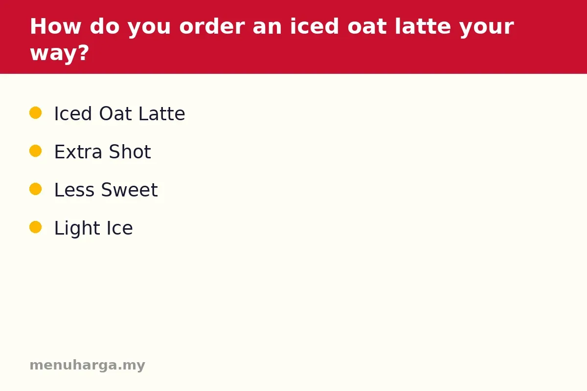 How do you order an iced oat latte your way?