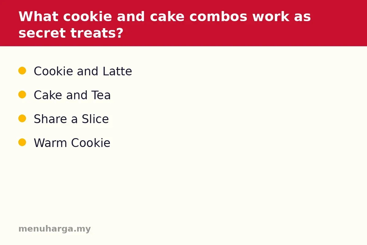 What cookie and cake combos work as secret treats?