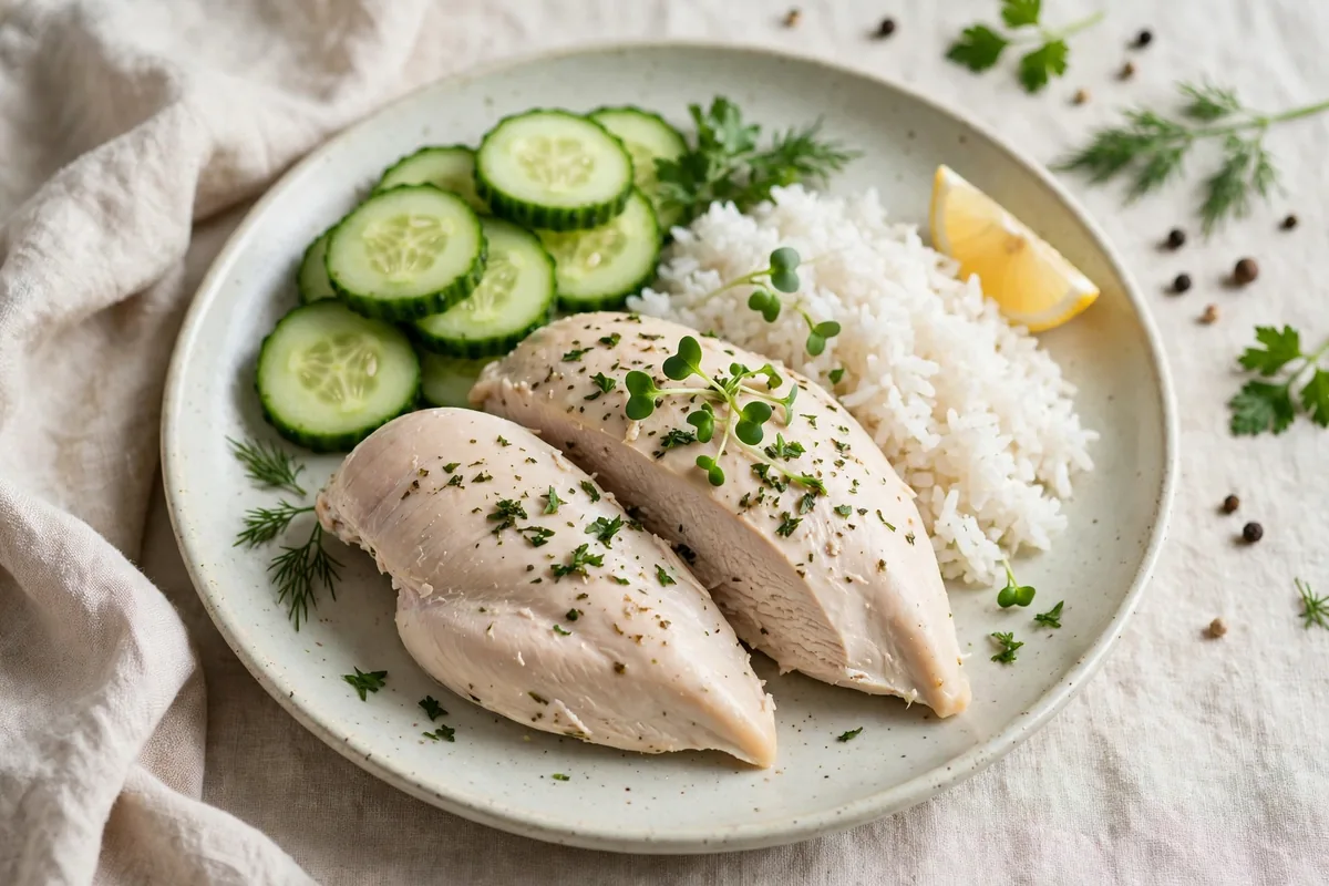 How many calories are in SCR chicken rice?