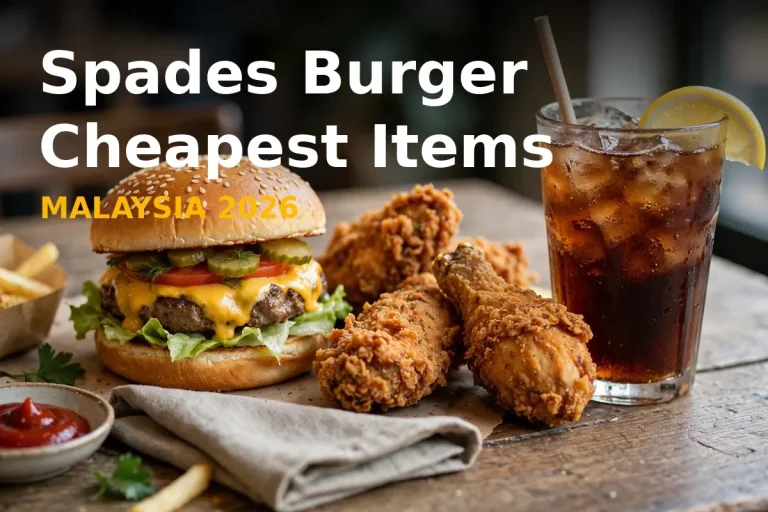 Spades Burger Cheapest Items Prices Malaysia 2026