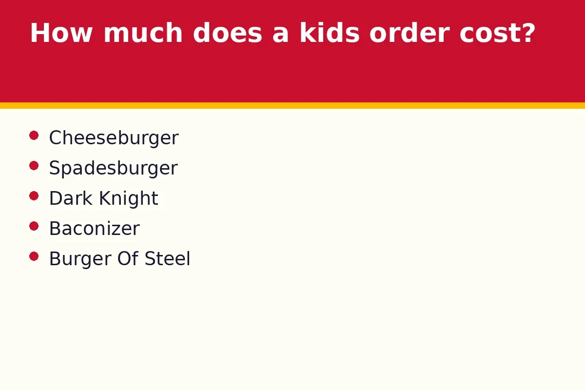 How much does a kids order cost?