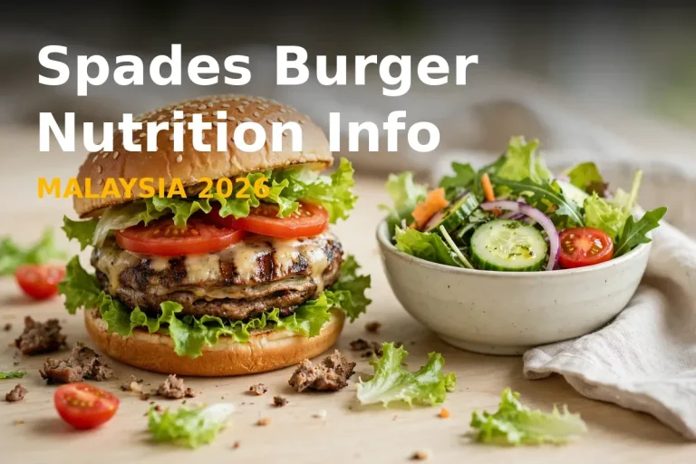 Spades Burger Nutrition Info Malaysia 2026