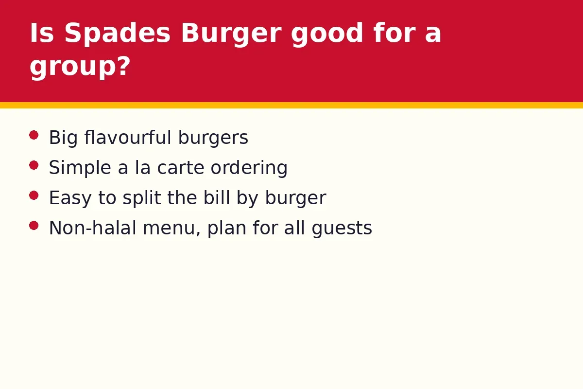 Is Spades Burger good for a group?