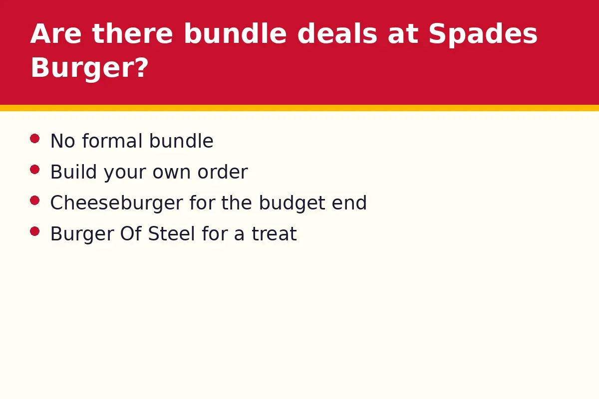 Are there bundle deals at Spades Burger?
