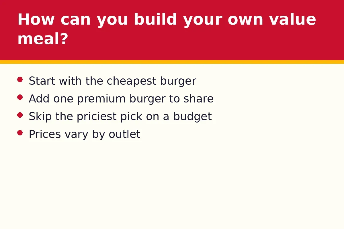 How can you build your own value meal?