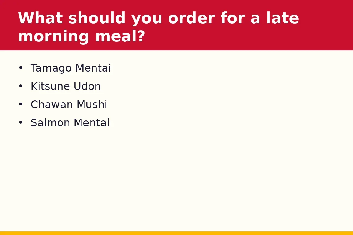 What is on the Sushi Mentai breakfast menu in the morning?