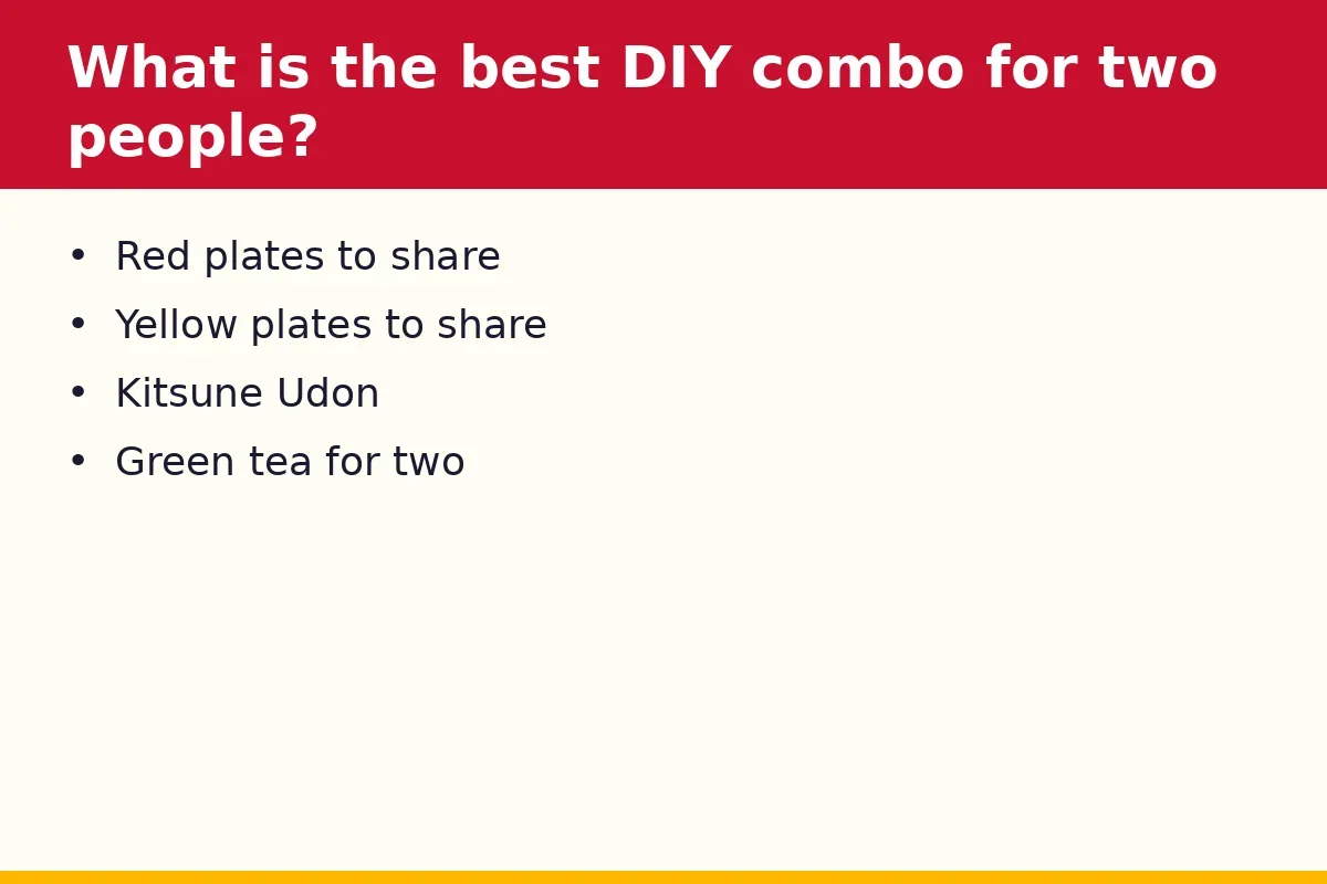 What is the best DIY Sushi Mentai combo meal for two people?