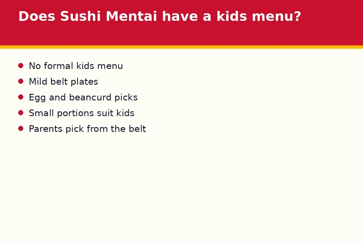Does Sushi Mentai have a kids menu?