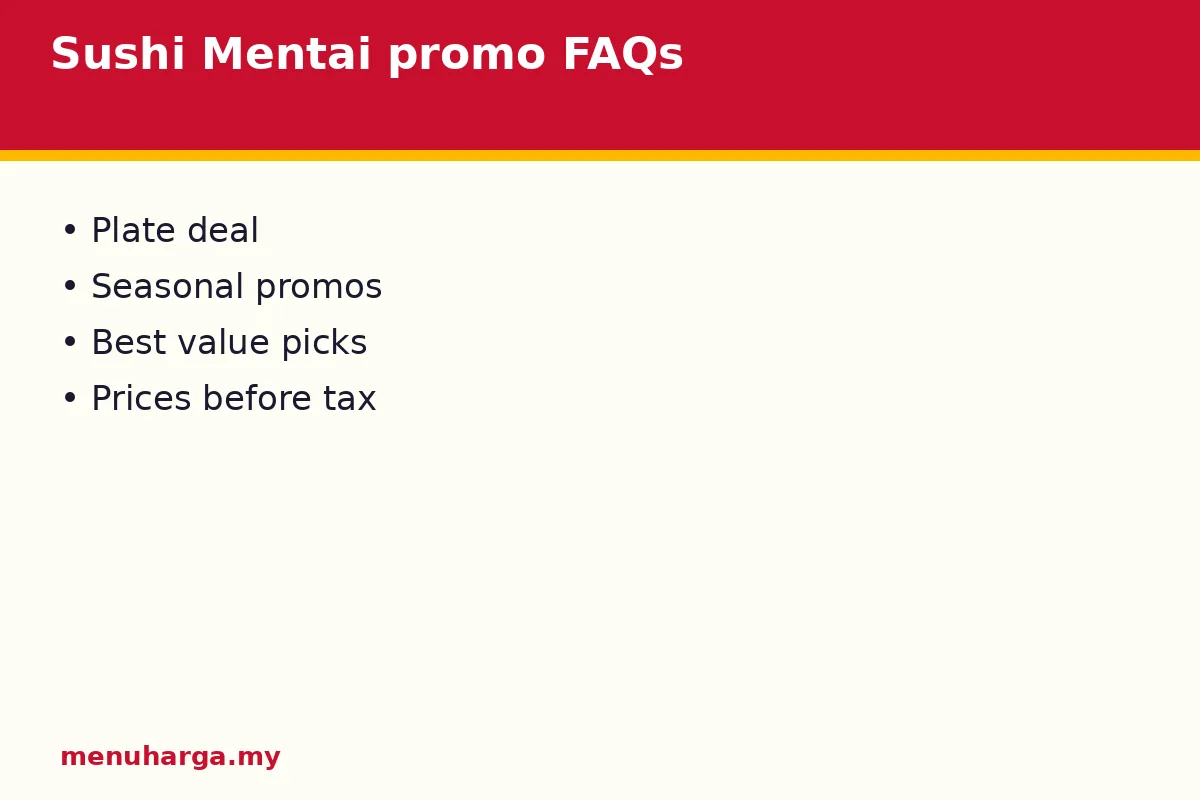 Sushi Mentai promo FAQs