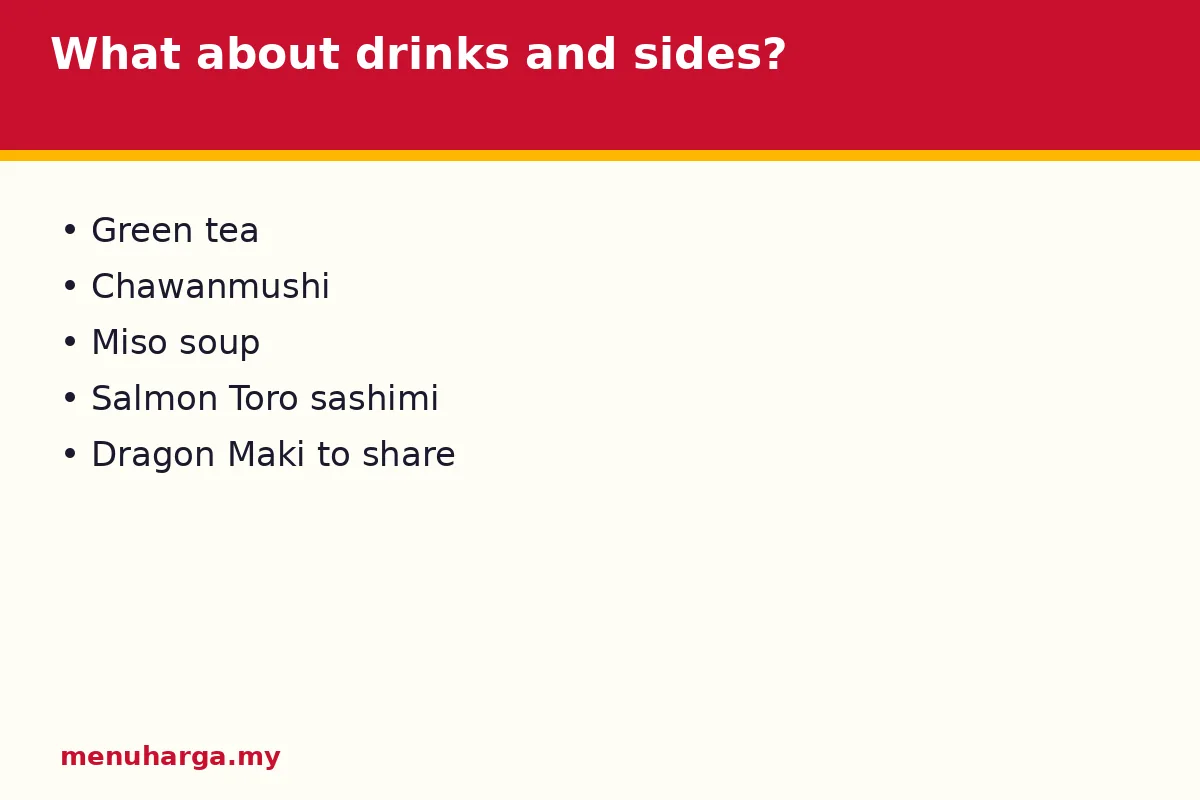 What about drinks and sides?