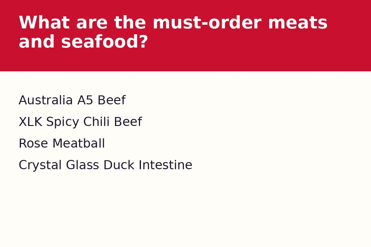 What are the must-order meats and seafood at Xiao Long Kan?